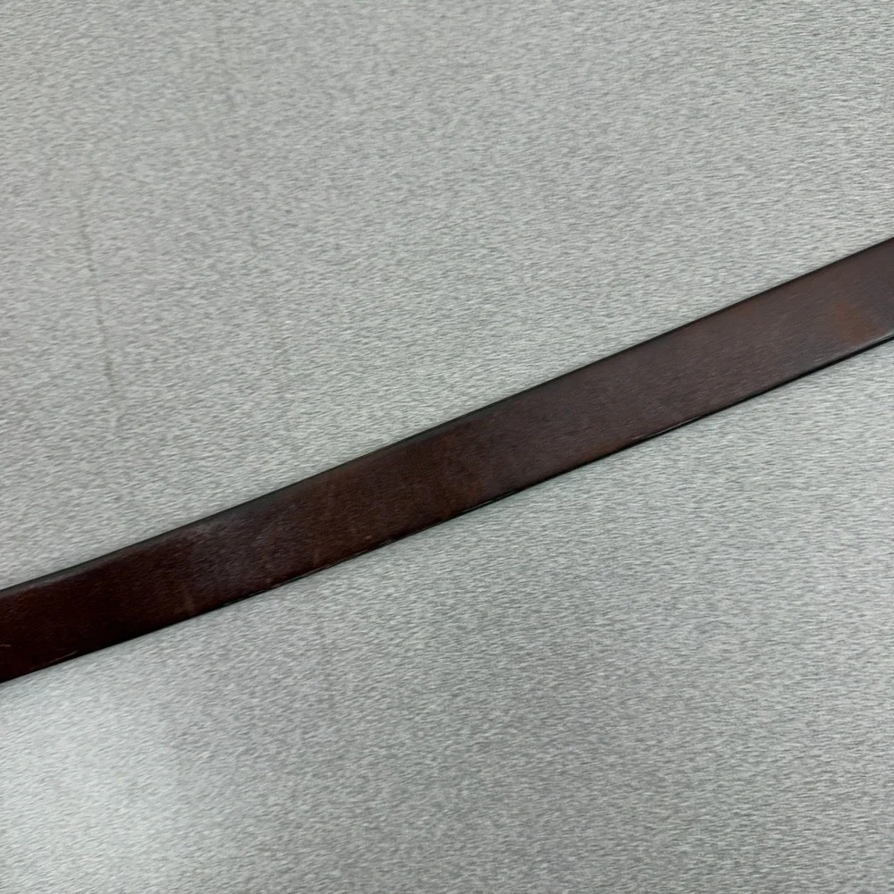 Vtg Eddie Bauer Leather Belt Womens Large Brown Brass Buckle 1.25